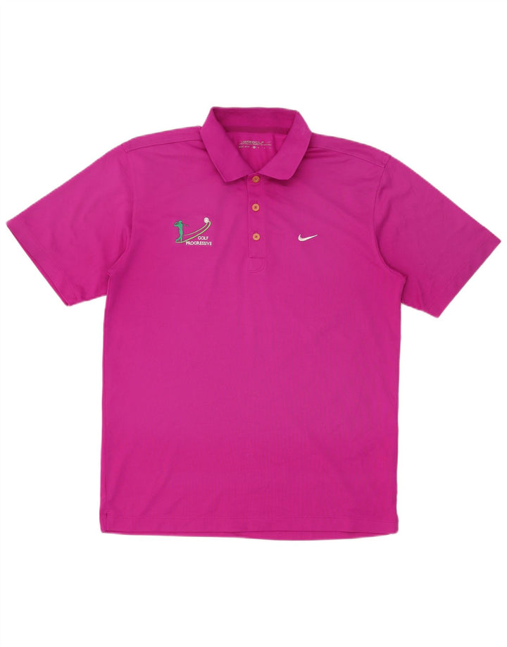 Męska koszulka polo Nike Dri Fit, średni różowy poliester