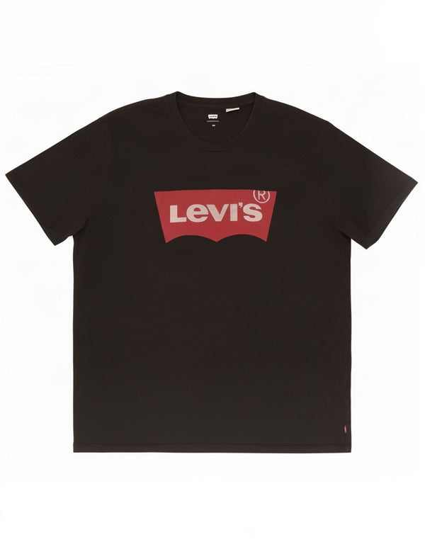 Męska koszulka z grafiką Levi's Top 2XL, czarna bawełna