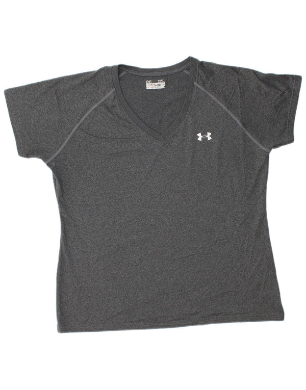 Damska koszulka Under Armour Heat Gear Top UK 18 XL, szary poliester