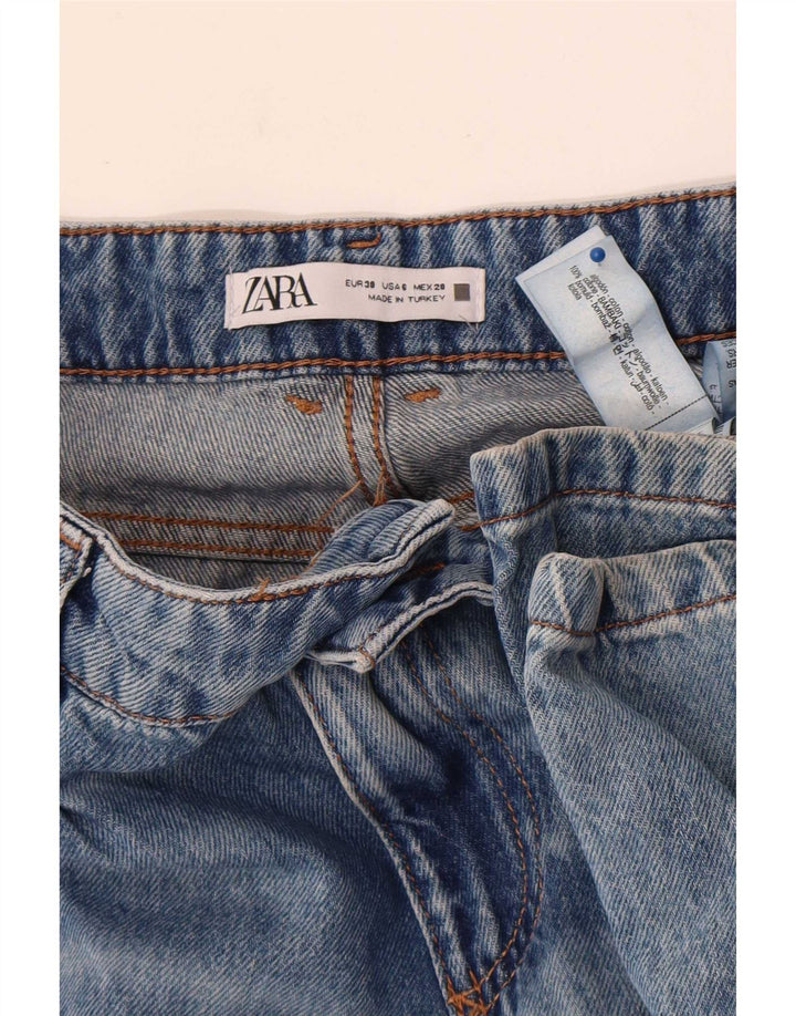 Damskie jeansy rozkloszowane Zara EU 38 Small W28 L32 Niebieskie bawełniane