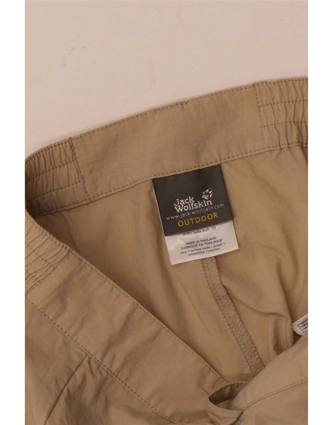 Damskie spodenki cargo Jack Wolfskin UK 10/12 Small W29 Beżowy poliamid