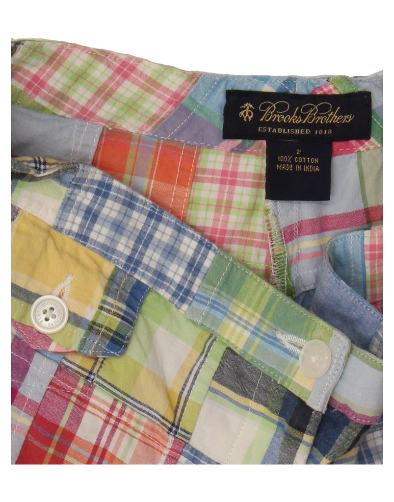 BROOKS BROTHERS Womens Casual Shorts US 2 XS W26 Multicoloured Patchwork Vintage Brooks Brothers and Second-Hand Brooks Brothers from Messina Hembry 