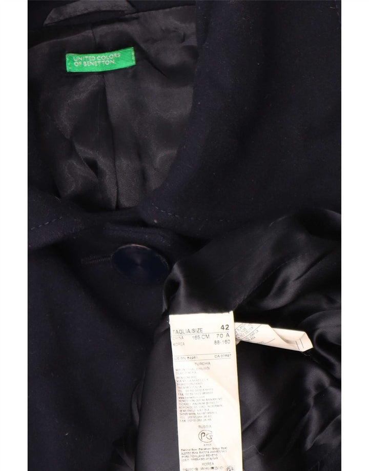 Płaszcz damski Benetton IT 42 Średni granatowy wełniany