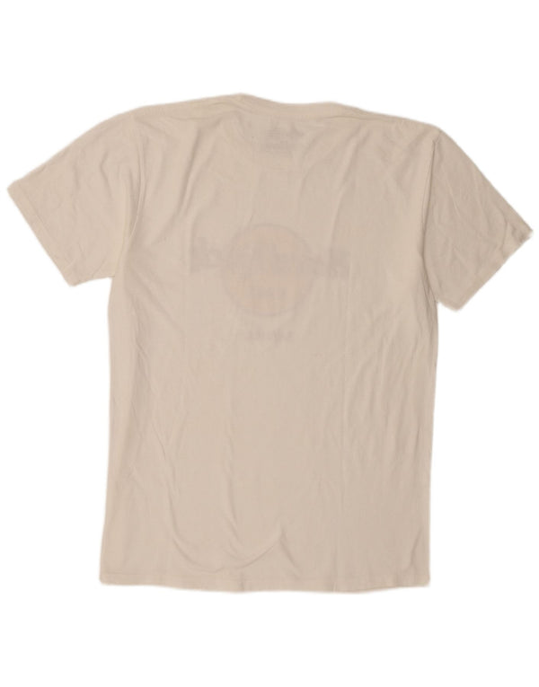 T-shirt męski Hard Rock Cafe Seville z grafiką, duży, biały, bawełniany