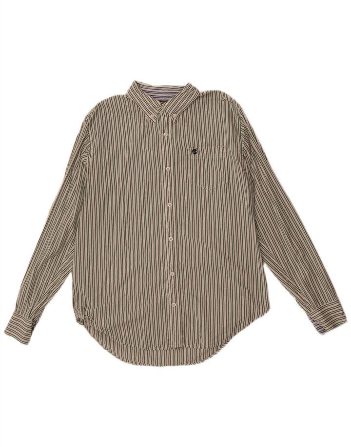 Koszula męska Timberland Slim Fit, duża, bawełniana w zielone paski