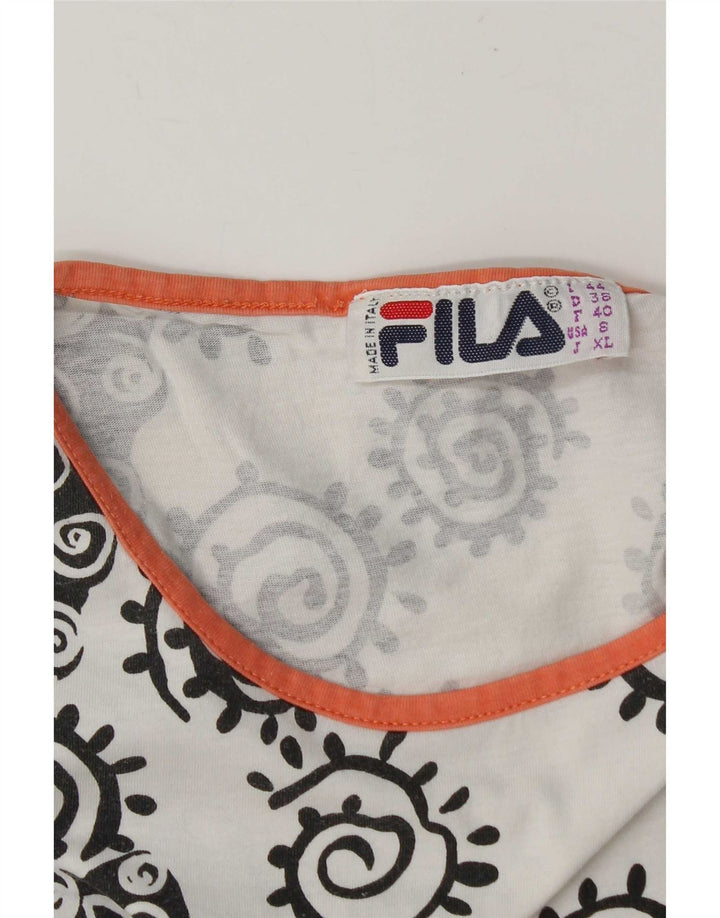 Damska koszulka Fila Top IT 44 Medium White Paisley