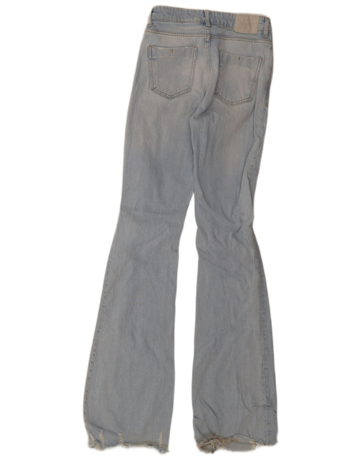 Dżinsy Zara Damskie Tall Distressed Flared EU 34 2XS W24 L36 Niebieskie