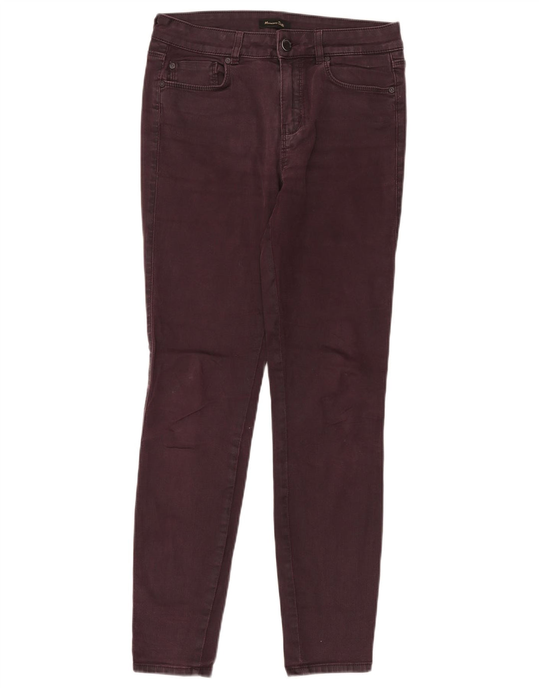 Damskie jeansy skinny Massimo Dutti EU 38 Small W28 L30 Burgundowe