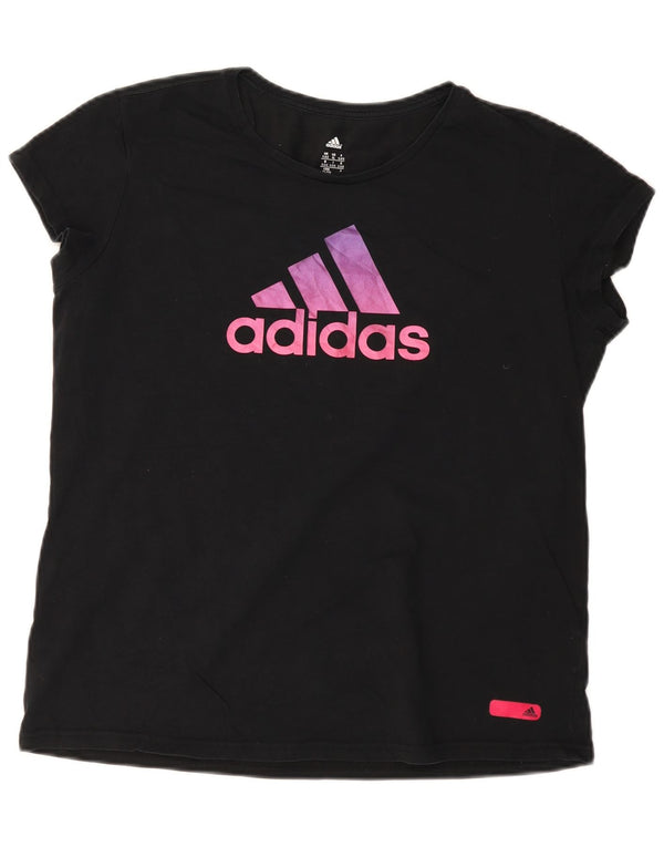 Damska koszulka z grafiką Adidas Top UK 20/22 XL Czarna bawełna