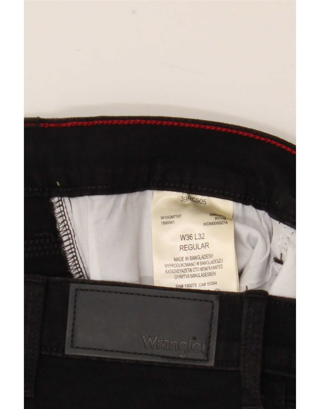Damskie jeansy Wrangler Regular Straight W36 L32 Czarne bawełniane