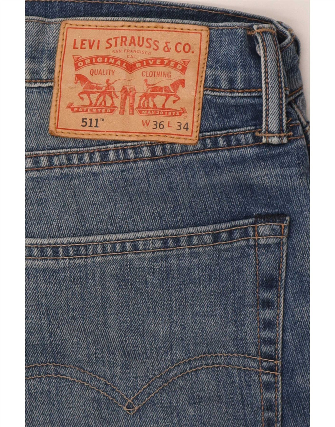 Męskie jeansy Levi's 511 Tapered W36 L28 Niebieskie bawełniane