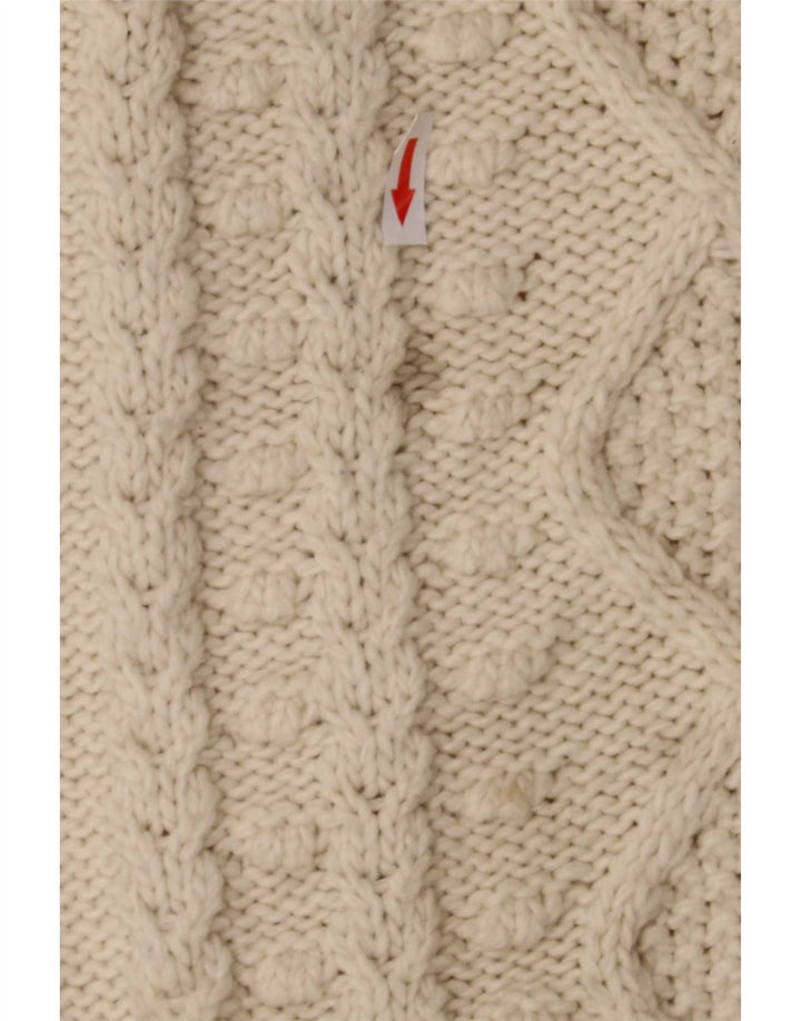 Damski sweter oversize z golfem Zara UK 16, duży, beżowy