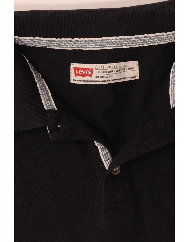 Męska koszulka polo Levi's XL, czarna, bawełniana