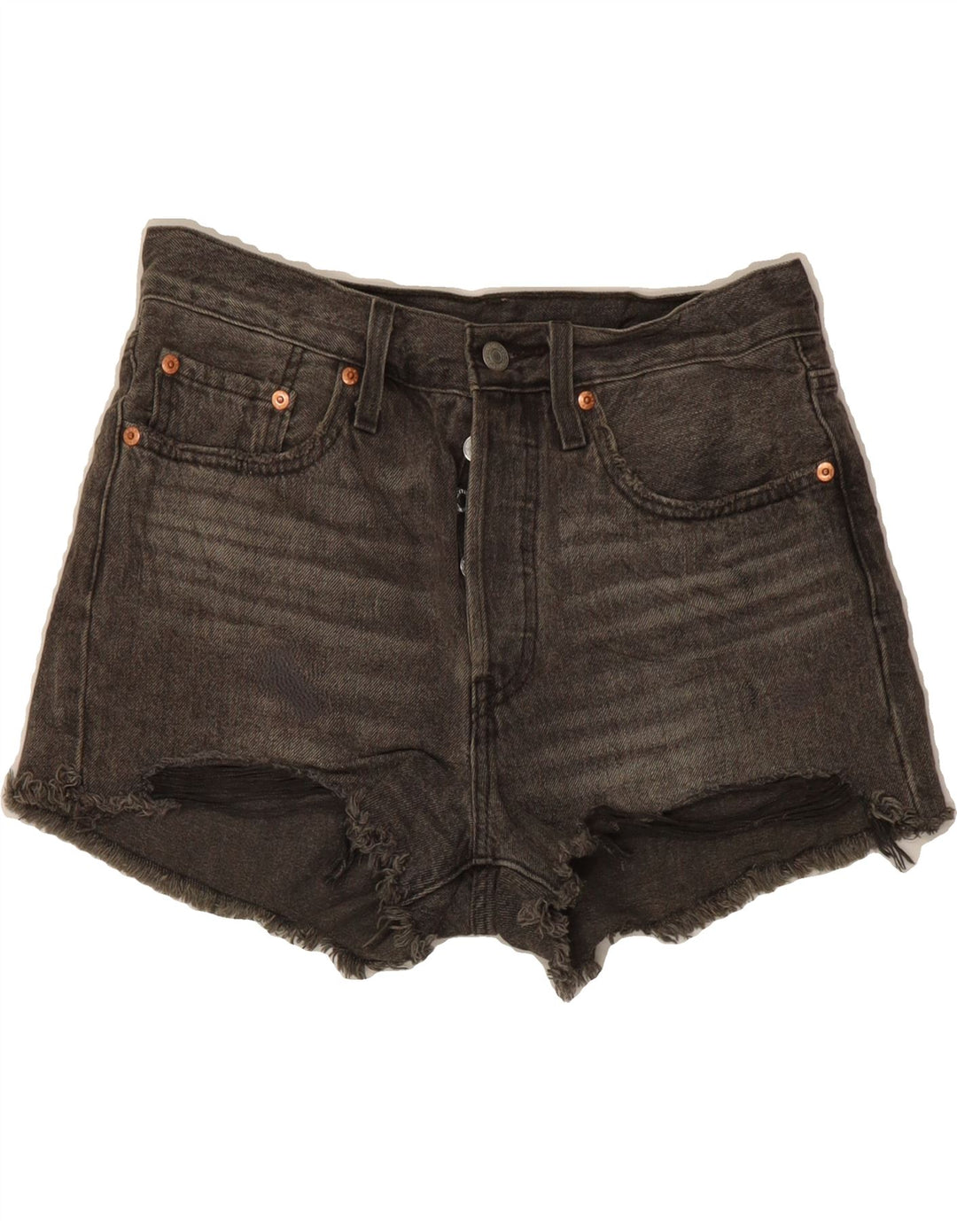 LEVI'S Womens 501 Denim Shorts W26 Small  Grey Cotton Vintage Levi's and Second-Hand Levi's from Messina Hembry 