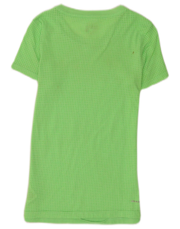 Damska koszulka Adidas Aeroknit Top UK 4/6 XS Zielona bawełna