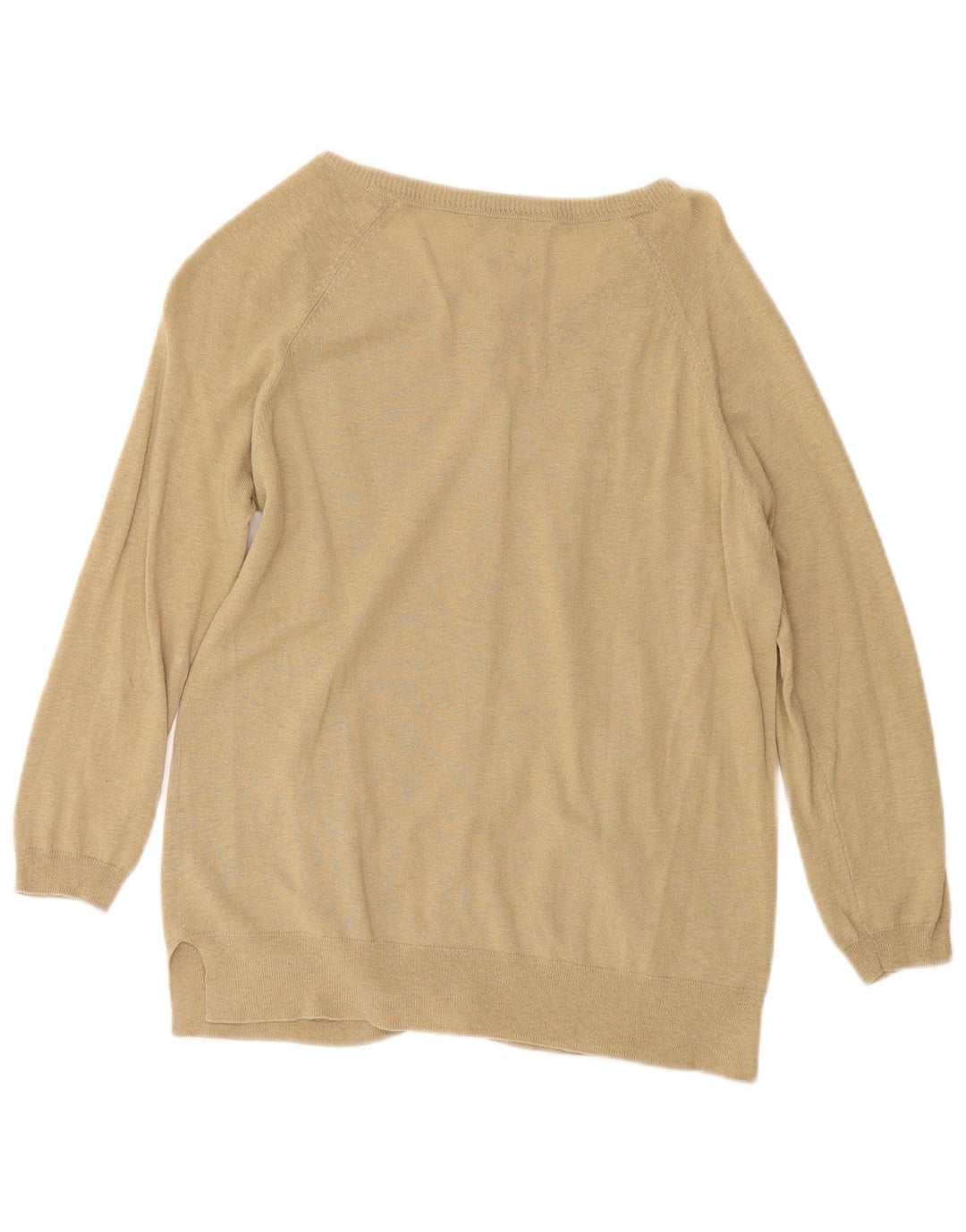 MASSIMO DUTTI Womens Crop Cardigan Sweater UK 12 Medium Green Linen