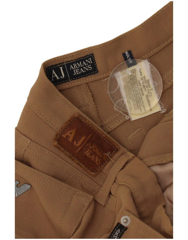 Damskie spodnie typu slim casual Armani W30 L34 Brązowy poliester