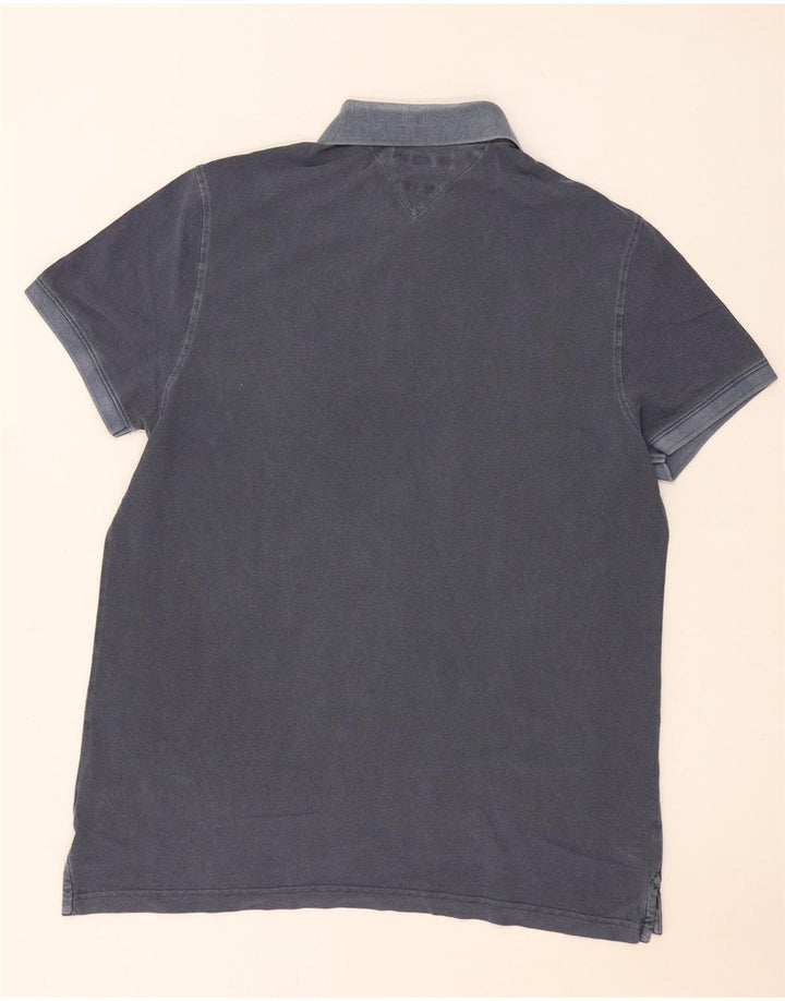 Męska koszulka polo Tommy Hilfiger o regularnym kroju, duża, granatowa