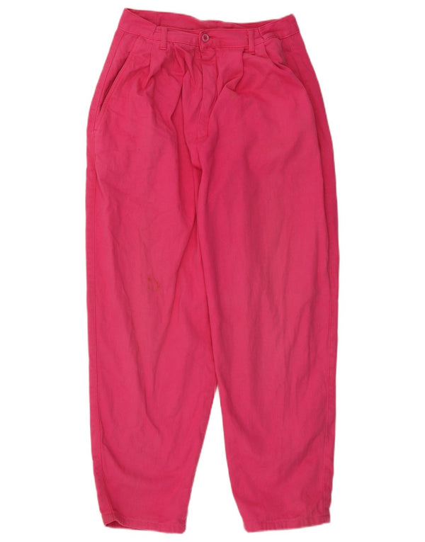 Vintage Womens High Waist Tapered Jeans W26 L26 Pink