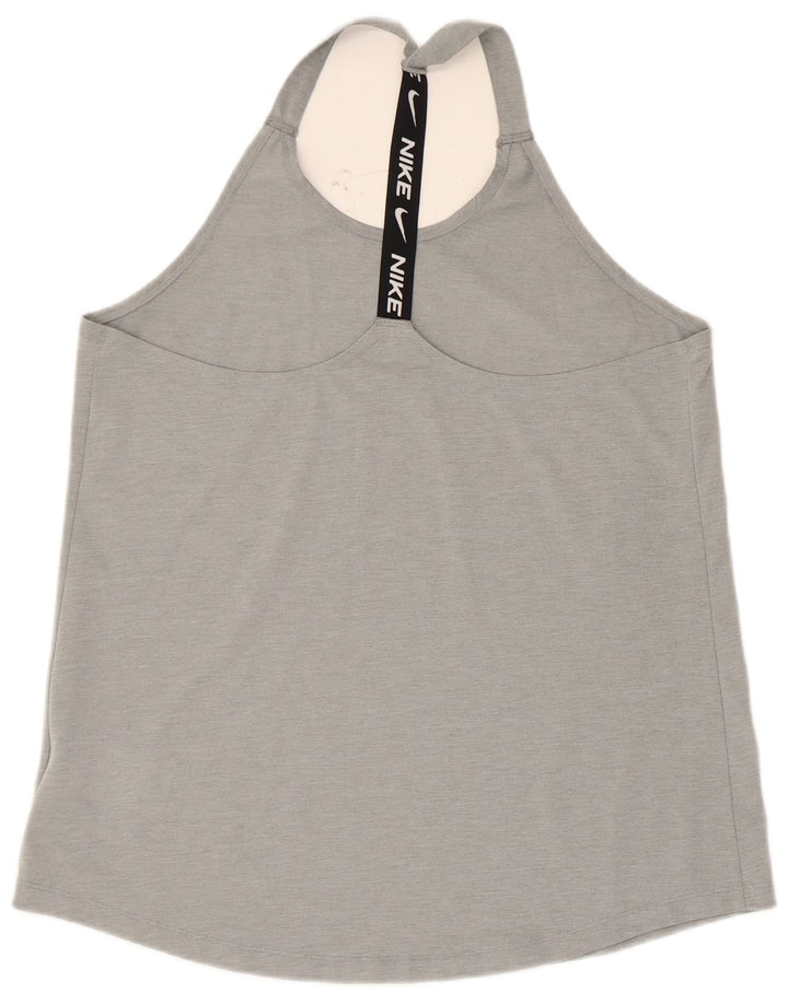 Damska kamizelka Nike Dri Fit Graphic Top UK 14, duży, szary poliester