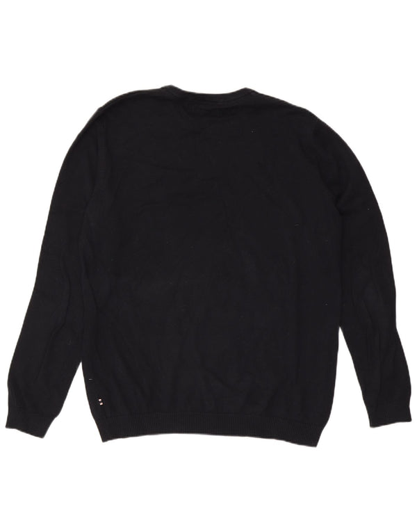 Męski sweter Jack & Jones z okrągłym dekoltem XL, granatowy, bawełniany