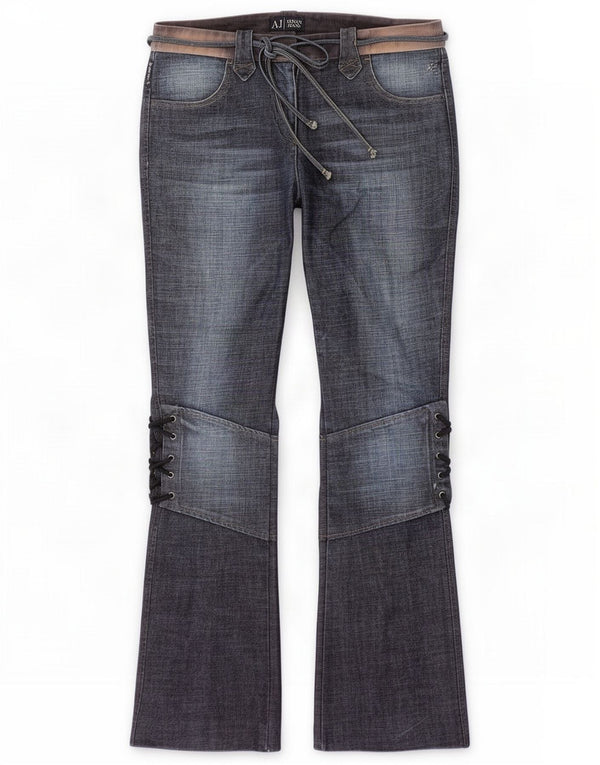 Armani Damskie jeansy Bootcut UK 12 Medium W30 L31 Niebieskie bawełniane