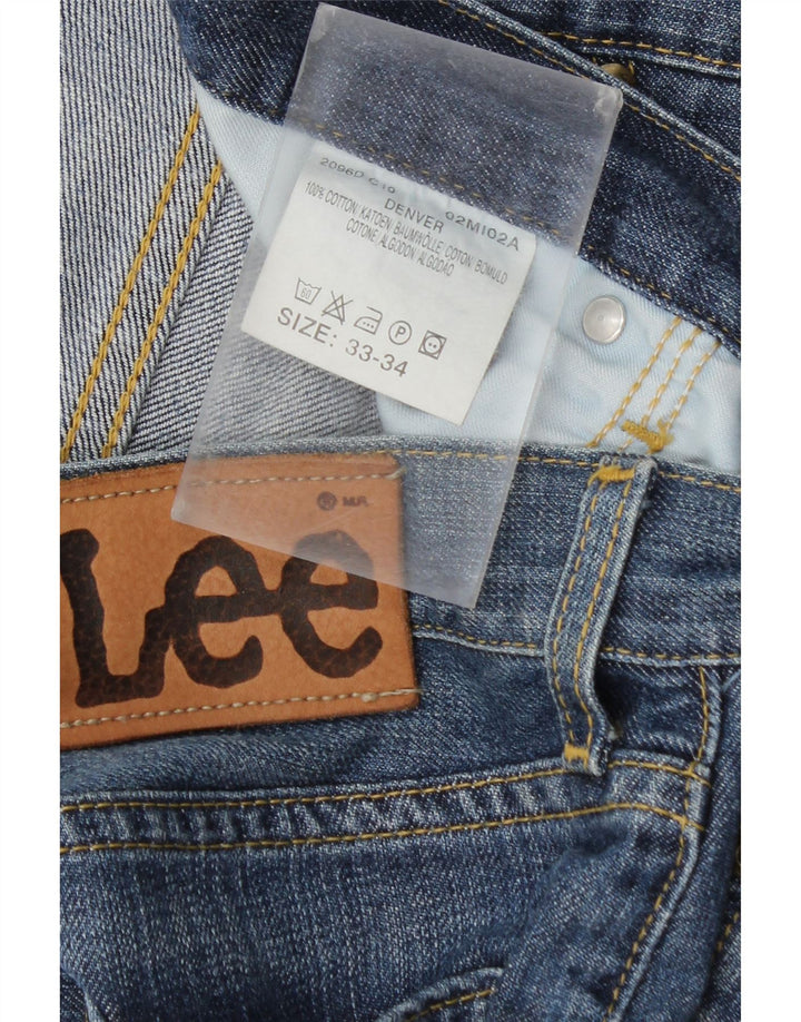 Męskie jeansy Lee Denver Straight W33 L29, niebieskie, bawełniane