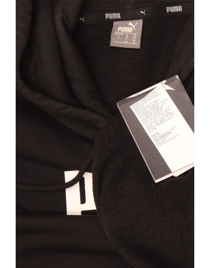 Damski sweter z kapturem i grafiką PUMA UK 10, mały, czarny poliester
