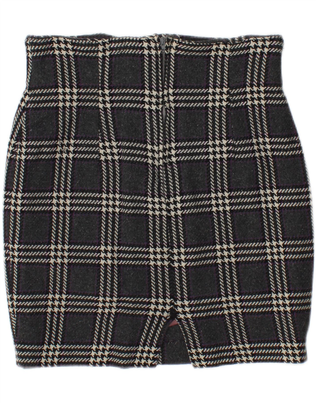 VINTAGE Womens Pencil Skirt IT 42 Medium W28  Grey Check Vintage Vintage and Second-Hand Vintage from Messina Hembry 