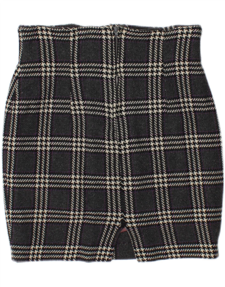 VINTAGE Womens Pencil Skirt IT 42 Medium W28  Grey Check Vintage Vintage and Second-Hand Vintage from Messina Hembry 