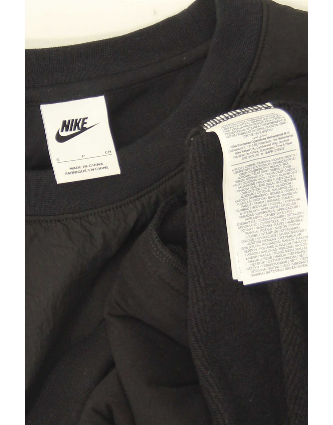 Męski sweter z grafiką Nike, mały, czarny, poliamid