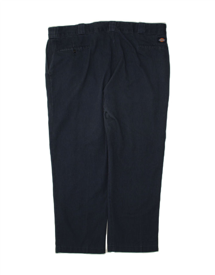 DICKIES Mens Straight Chino Trousers W44 L30 Navy Blue Polyester Vintage Dickies and Second-Hand Dickies from Messina Hembry 