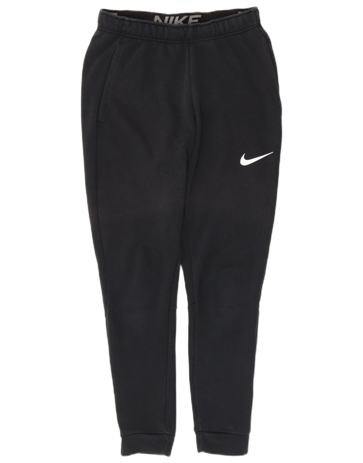 Męskie spodnie dresowe NIKE Dri Fit, małe, czarne, bawełniane