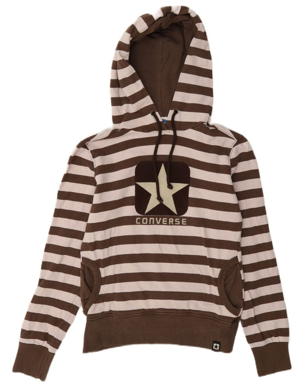 Damska bluza Converse z grafiką, UK 12, bawełna w średnie brązowe paski