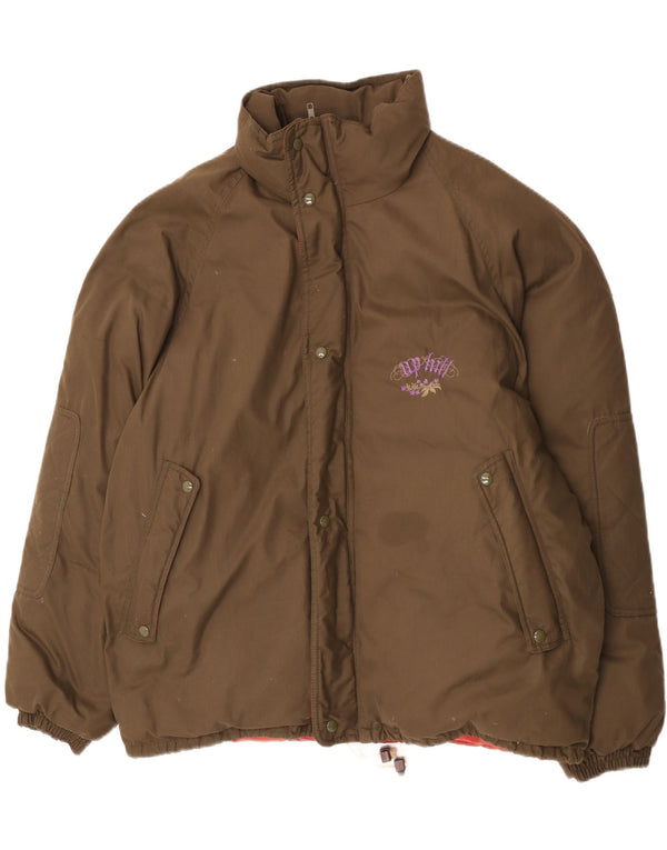 Vintage męska ocieplana kurtka UK 42 XL brązowa