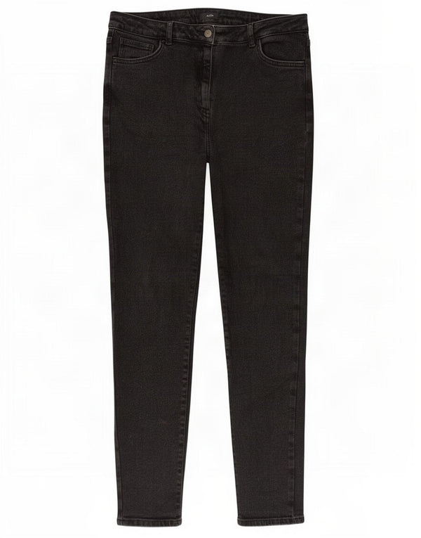 Damskie jeansy skinny M&Co UK 16 Large W32 L28 Czarna bawełna