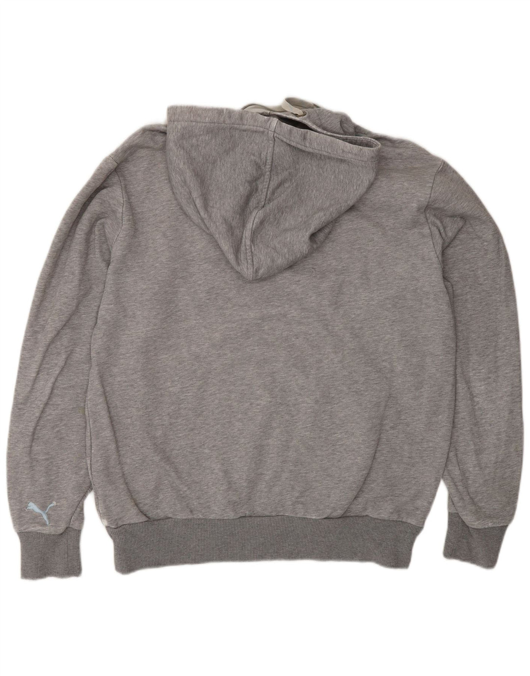 Męski sweter z kapturem Puma z grafiką, średnio szary, nakrapiany