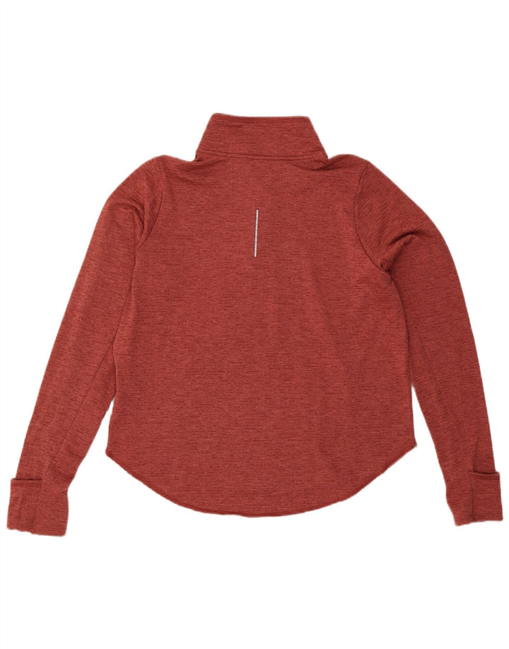 Damski dres Nike Dri Fit z zamkiem błyskawicznym na szyi, UK 16, duży, czerwony nakrapiany