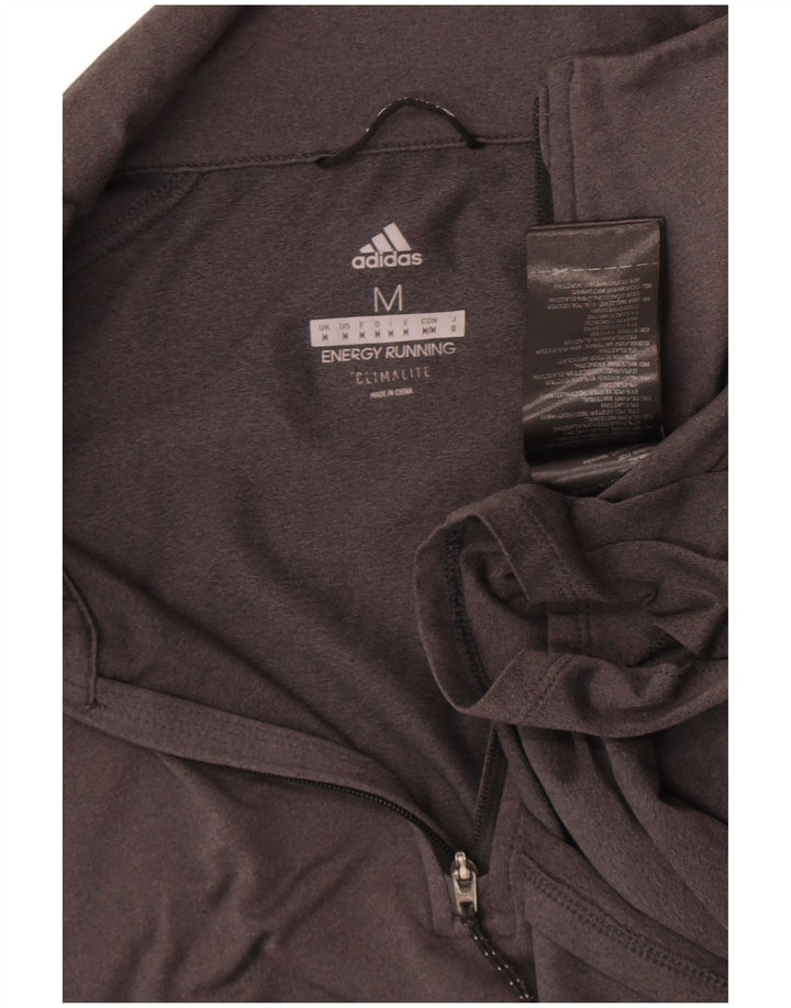 Adidas Męski dres Climalite Zip Neck Pullover Top Średni Szary Poliester
