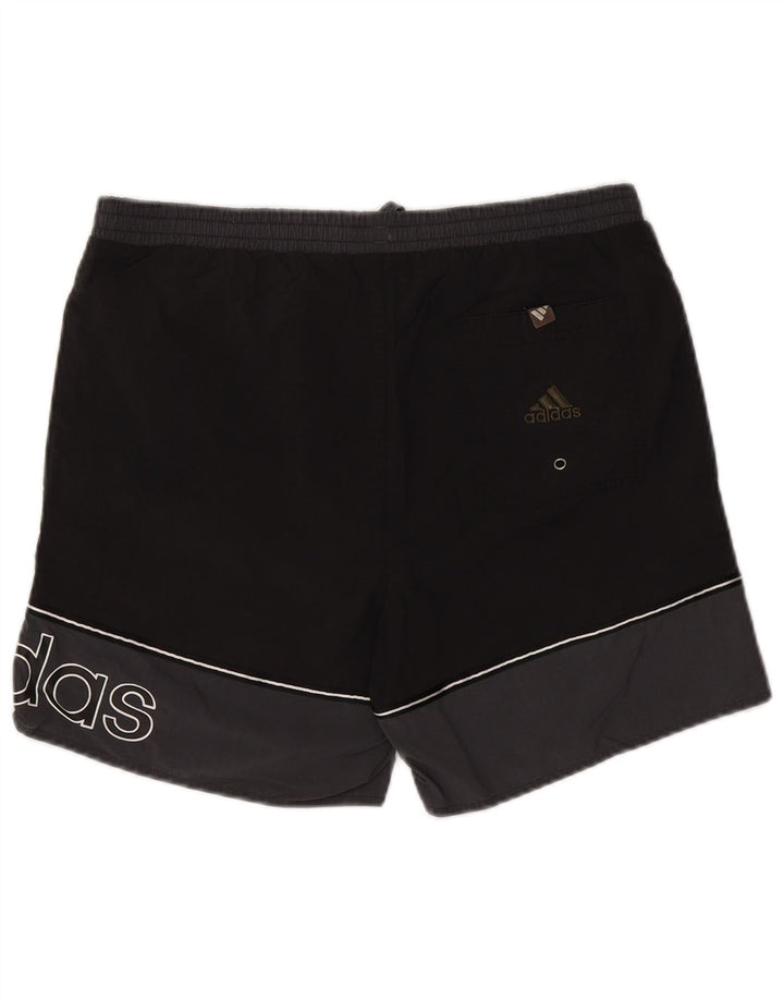 ADIDAS Mens Graphic Sport Shorts Medium Black Colourblock Polyamide