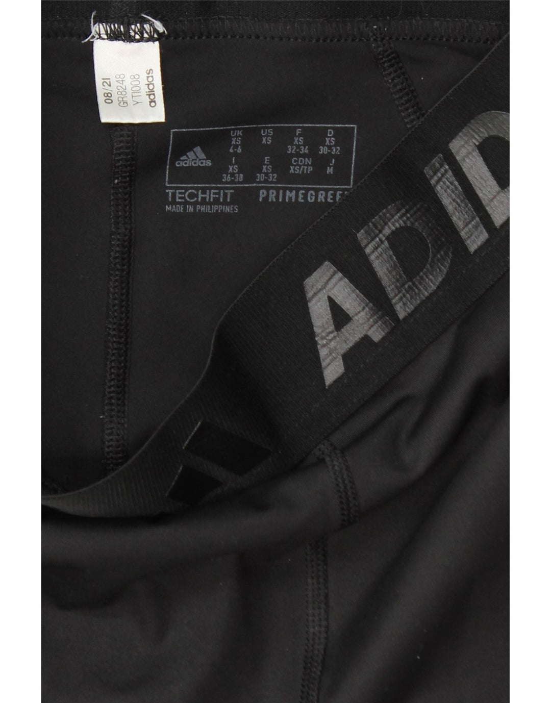 Damskie legginsy ADIDAS z grafiką UK 4/6 XS, czarny poliester