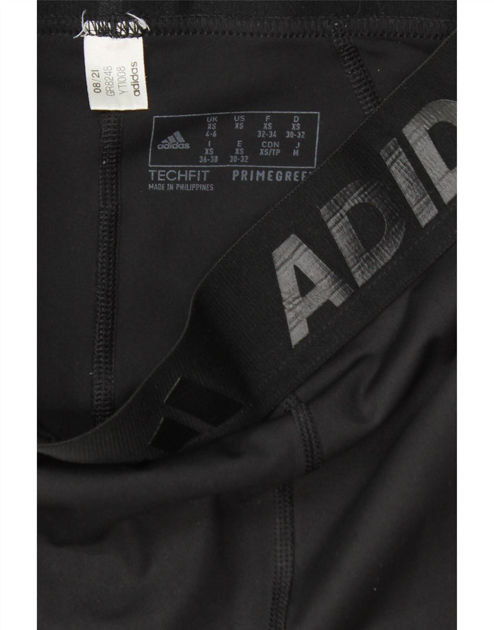 Damskie legginsy ADIDAS z grafiką UK 4/6 XS, czarny poliester