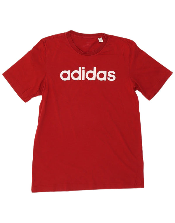 Adidas Mens Graphic T-Shirt Top Medium Red Cotton