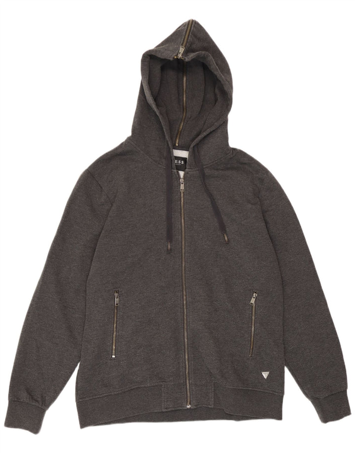 Męski sweter z kapturem i zamkiem Guess, 2XL, szary poliester
