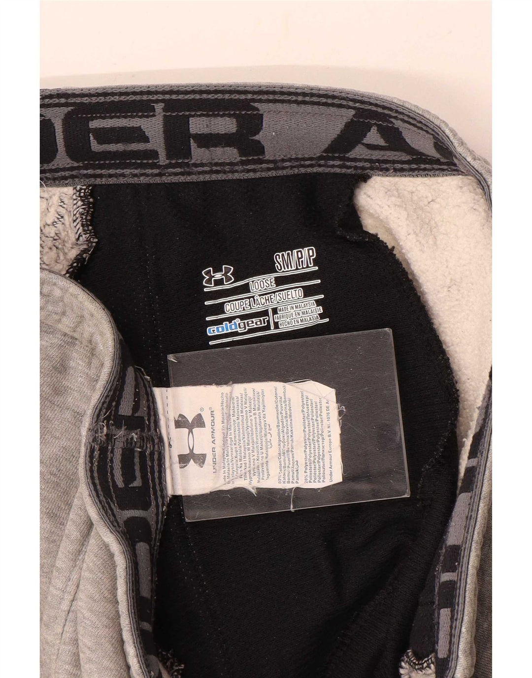 Męskie spodnie dresowe Under Armour Cold Gear w małych szarych blokach kolorów