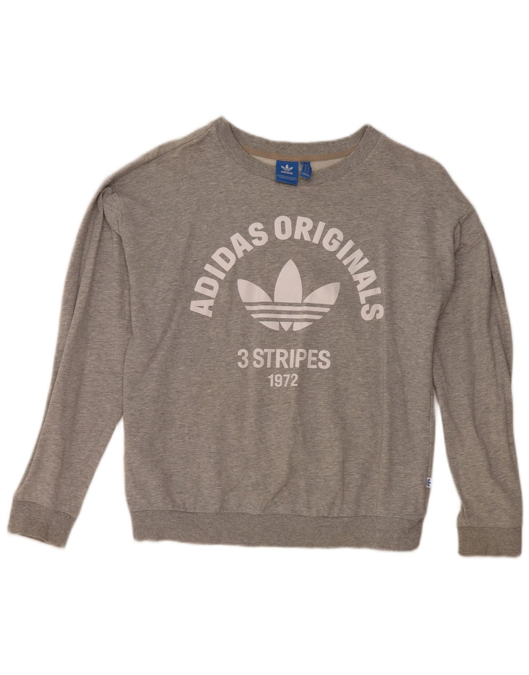 Damska bluza Adidas Graphic Oversized Sweter UK 8 Small Grey Cotton
