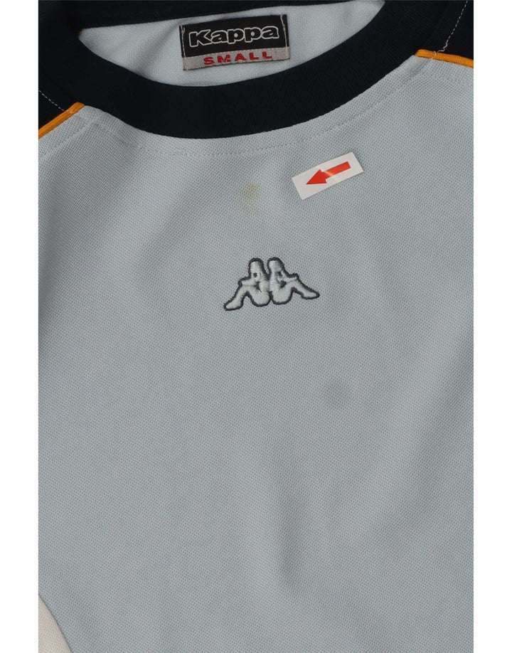 T-shirt męski Kappa Top, mały, niebieski, poliester z blokami kolorów