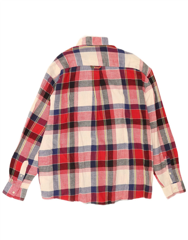 Vintage męska koszula flanelowa XL, wielobarwna, bawełniana krata