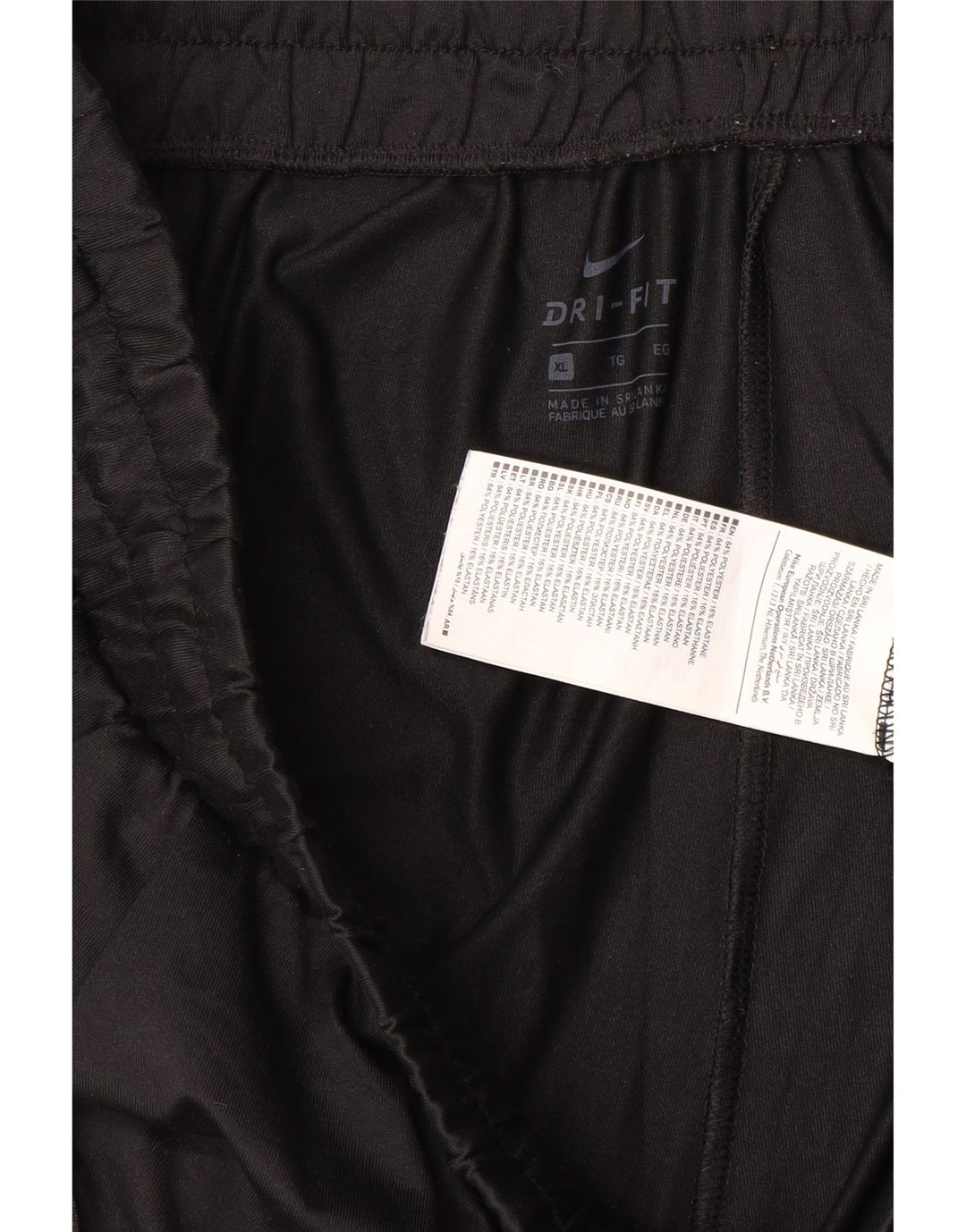 Męskie spodnie dresowe NIKE Dri Fit XL, czarne, poliestrowe