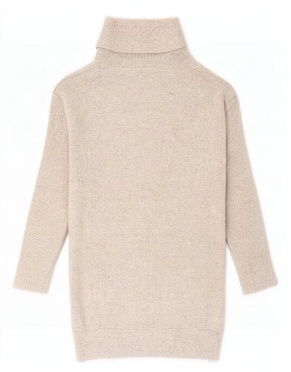 Damski sweter oversize Reiss z golfem UK 6 XS, szara wełna